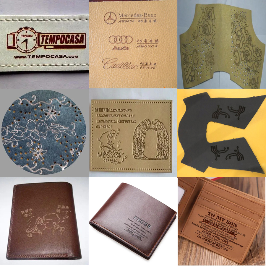 皮革东升国际注册链接www。皮具皮料真皮钱包激光打标设备